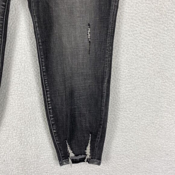 NWOT Liverpool Jeans Womens 16/33 Gray Abby High Rise Crop Skinny Button Fly - Picture 3 of 16